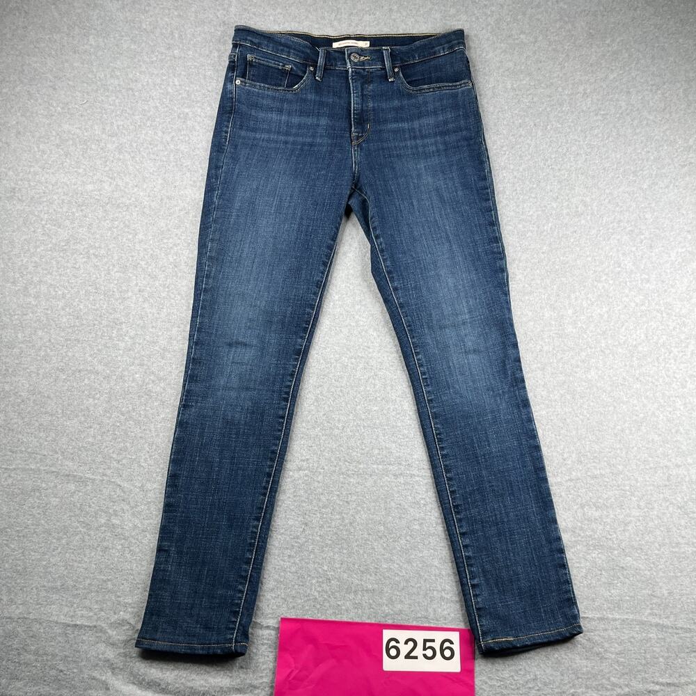 Levis 311 Shaping Skinny Jeans Womens Size 31 Blue Distresed Casual Classic